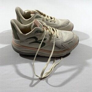 GDEFY Gravity Defyer Energiya Beige Pink Green Gym Athletic Shoes Womens Sz 9